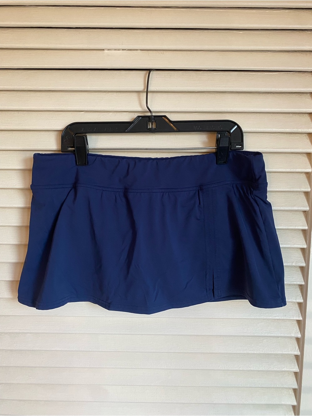 Lands' End Navy Swim Skirt with Built-In Briefs